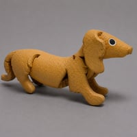 key ring / Dachshund Brown