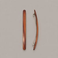 9502 Hair clip 10cm Natural wood /extra slender shape /10cm