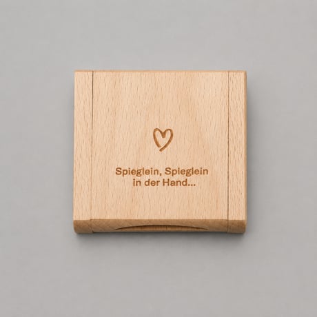5501 Pocket Folding Mirror  Beech wood /2side/50mm