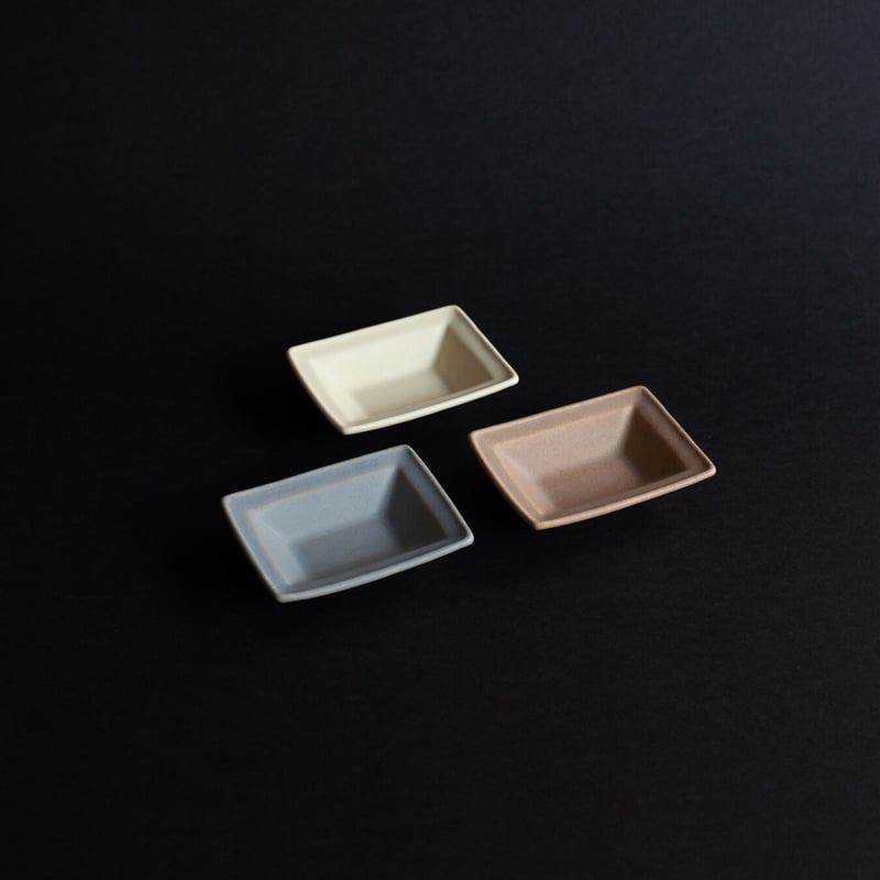 awabi ware 長方豆皿 3枚セット あわびウェア 長方豆皿 |