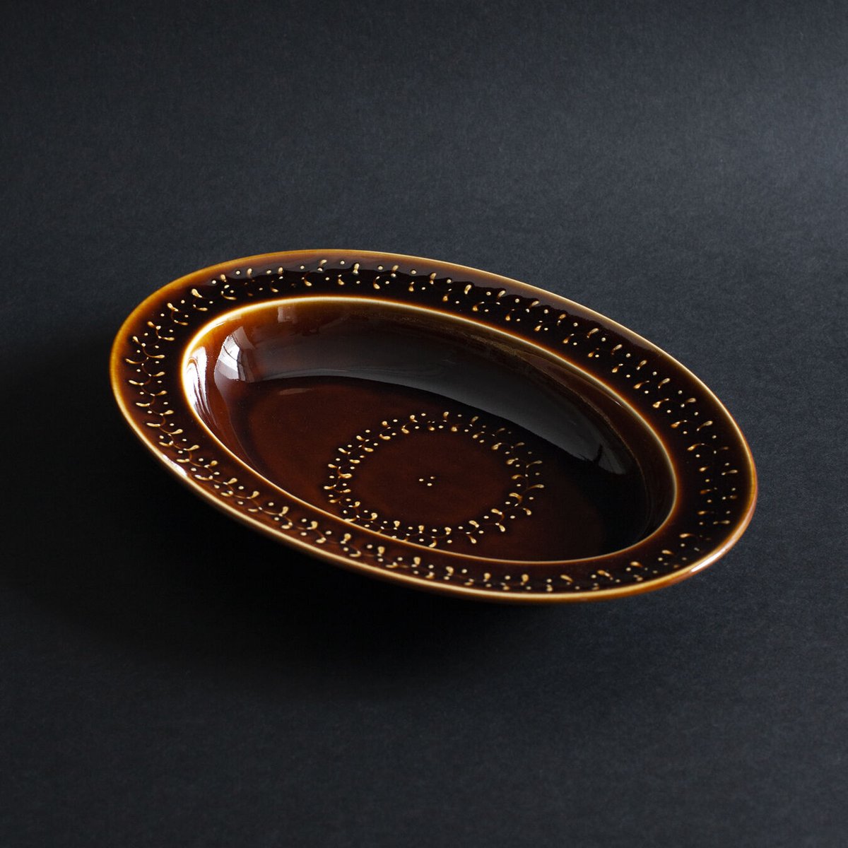 OVAL PLATE スリップウェア/ DAYS OF KURAWANKA | 道具屋 nobori