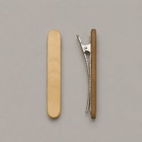 9507 Various natural wood Oval Alligator Hair clip / 7.5cm