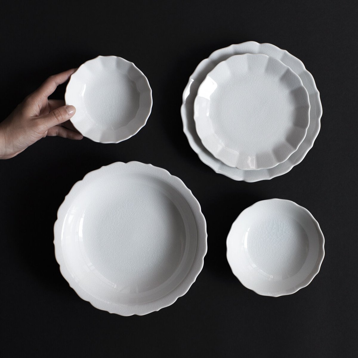 102-8/不二見焼/向付9客 102-8/不二見焼/向付