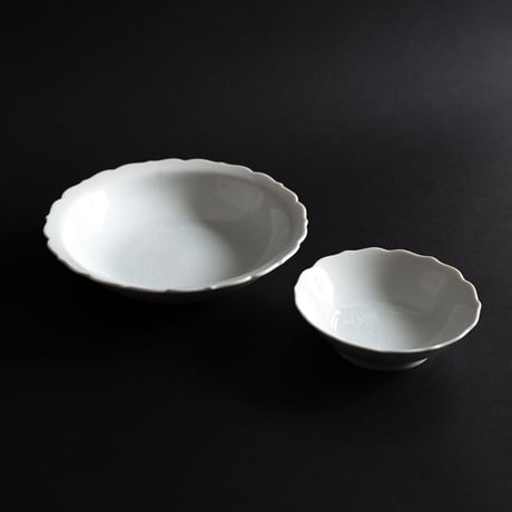 K30-1 niguramu 桔梗スープ皿 / 貫入白磁