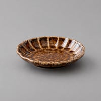 菊型小皿 アメ