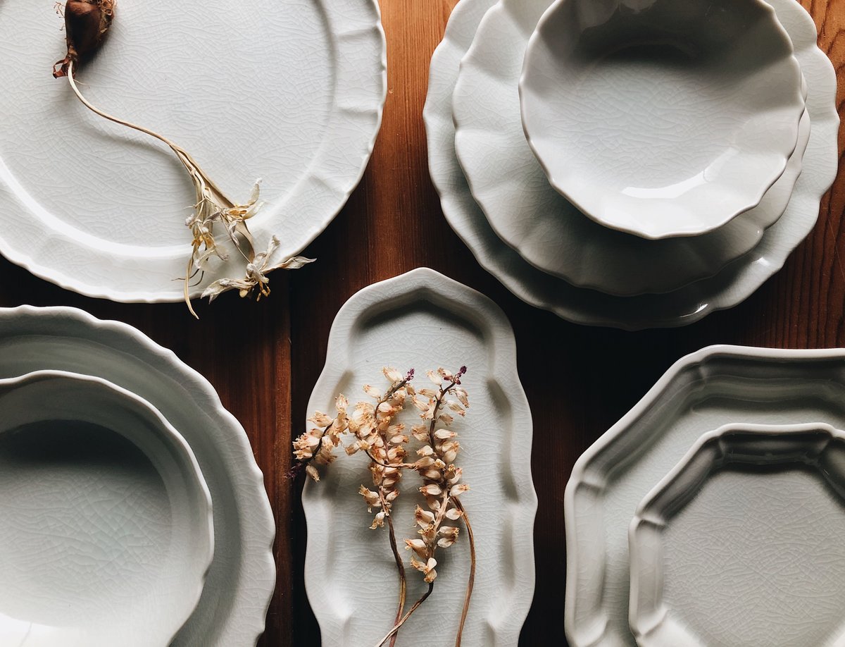 niguramu 菊形皿 / 貫入白磁 | 道具屋 nobori