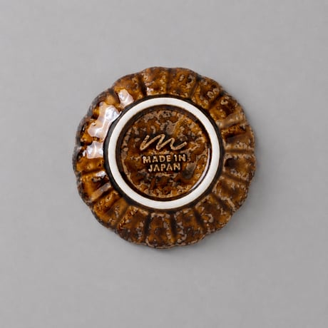 菊型小皿 アメ