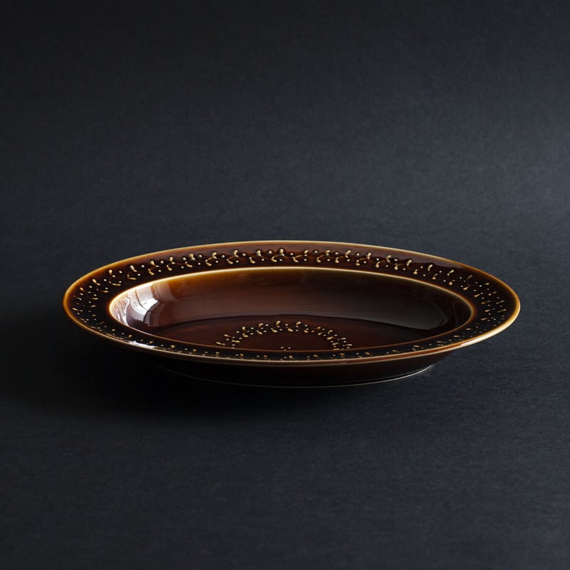 OVAL PLATE スリップウェア/ DAYS OF KURAWANKA | 道具屋 nobori