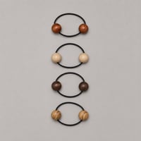 9509 Plait rubber 2 balls Natural wood /20cm