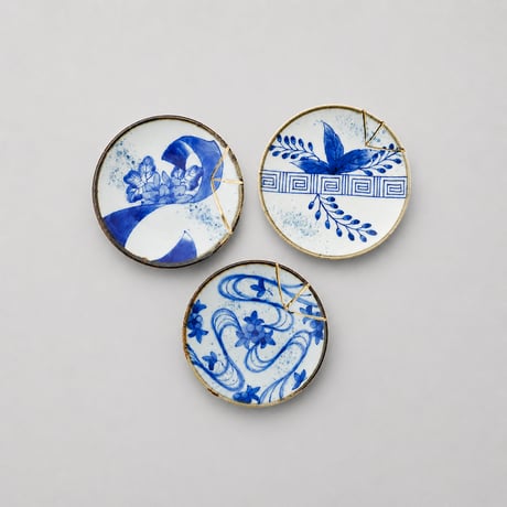 金継ぎ豆皿（φ104 × H17mm）