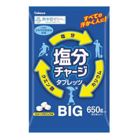 塩分チャージタブレッツBIG・1袋650g（約207粒）×6袋（1箱）