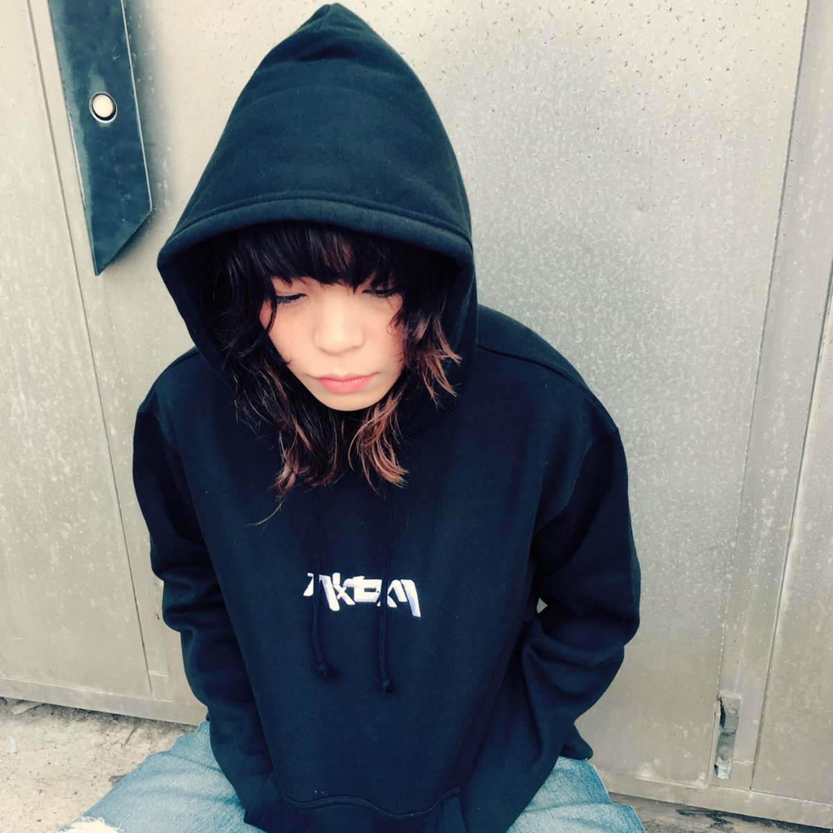 BiSH カタカナパーカー　パーカー　XL パxセxリ カタカナロゴ◉刺繍プルオーバーパーカー | pxsxl