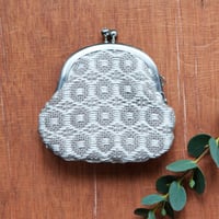 米山知歩さんのこぎん刺し　がま口キット　【sand】