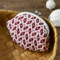 こぎん専用布でつくるがま口　　-Cherry-　PHC-065-1