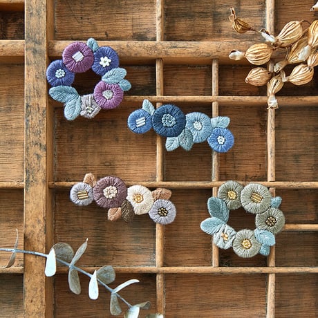 k.omono floret hair accessory　 ヘアクリップ  - gray - PHC-033-4