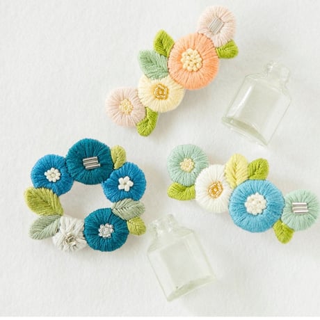 k.omono　fioret hair accessory   ヘアクリップ 　-blue-