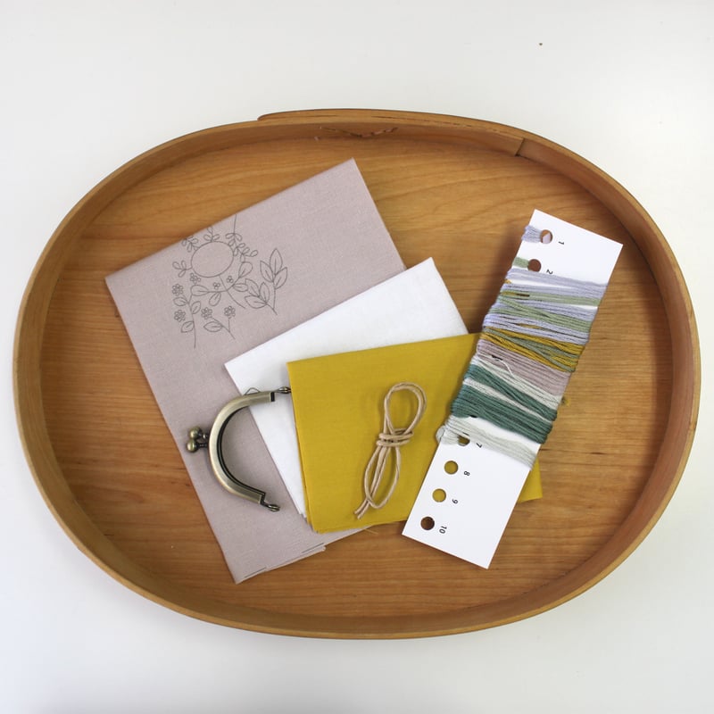 はな☆ミニがま口 Marguerite スミルナフラワーのミニがま口ーGREEN－ PHC-115-2