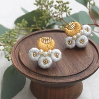 K.omono   plump   florets　 イヤリング　   -yellow-　PHC-119-1