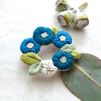 k.omono　fioret  wreah brooch  ブローチ   -blue-