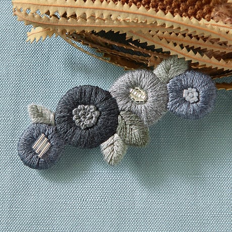k.omono floret hair accessory　 ヘアクリップ  - gray - PHC-033-4