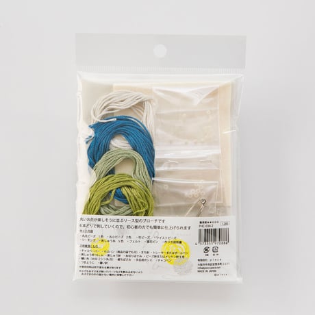 k.omono　fioret  wreah brooch  ブローチ   -blue-