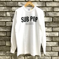 【SUB POP】 "Simple Logo" Tee White サブポップ ロゴ Tシャツ