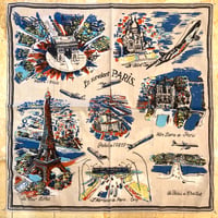 【BINDU】 Map Bandanna Paris Natural ビンドゥ マップバンダナ