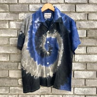 【NOMARHYTHM TEXTILE】 Hand Dyed Shirt Navy ノーマ タイダイ シャツ