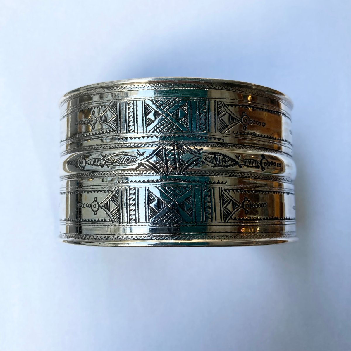 TUAREG SILVER】Ellipse Thick bangle #A4 トゥアレグ シ