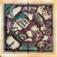 【BINDU】 Map Bandanna New York Mint ビンドゥ マップバンダナ