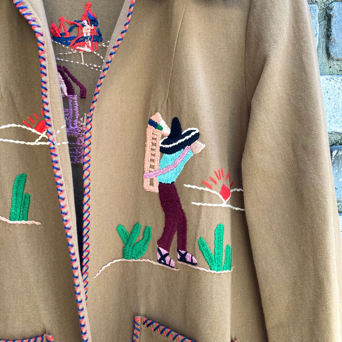 dahl'ia】 Mexican Jacket Brown ダリア メキシカンジャケット 手