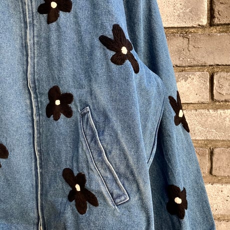 【NOMARHYTHM TEXTILE】 Floral Hand Embroidery Blouson ノーマ 手刺繍 ブルゾン
