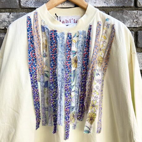 【dahl'ia】 Remake frill Tee Cream ダリア リメイク