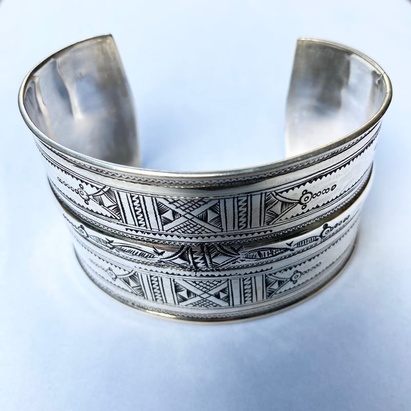 TUAREG SILVER】Ellipse Thick bangle #A4 トゥアレグ シ
