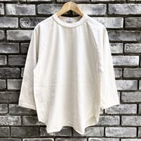 【WALLA WALLA SPORT】 3/4 BASEBALL TEE SOLID Ivory ワラワラスポーツ ベースボール