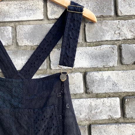 【dahl'ia】 Lace  Overall Black ダリア レース オーバーオール