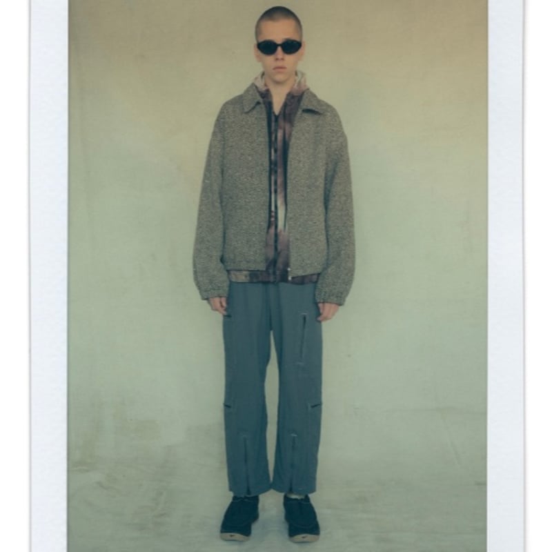 NOMARHYTHM TEXTILE】 Tweed Zip Front Blouson ノー