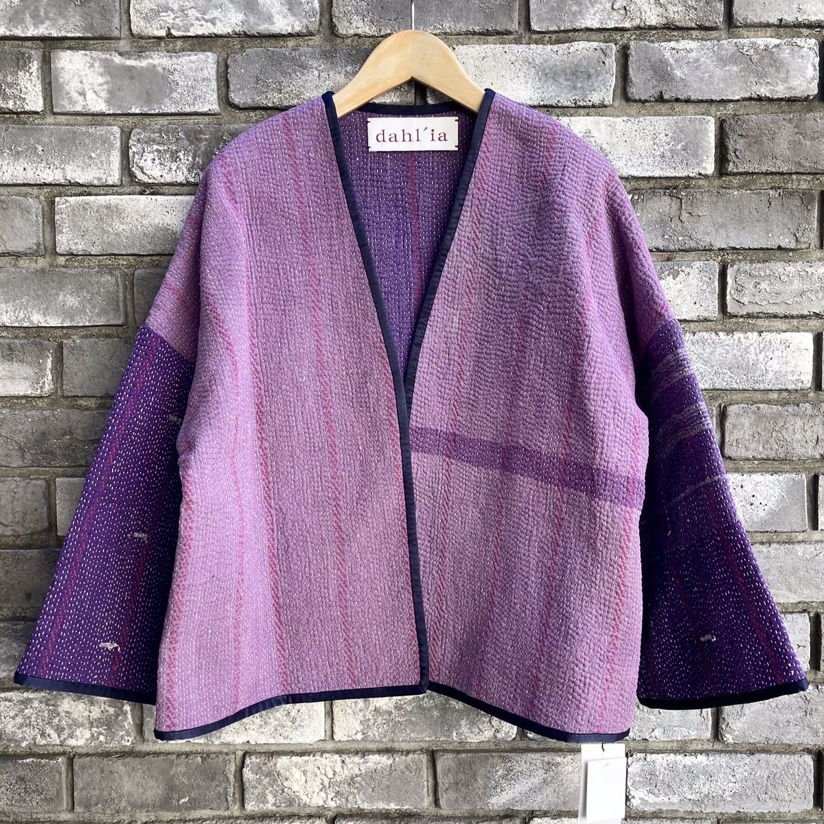 ダリア dahl'ia pompon カンタキルト　ジャケット dahl'ia】 KANTHA Remake Jacket ダリア カンタ リメイク ジャケ