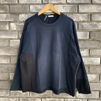 【sunny side up】 Patchwork L/S Tee Black C リメイク ロンT