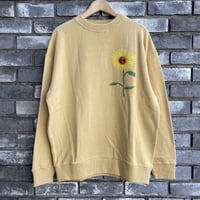 【niche.】One Flower EMB Sweat Beige フラワー 刺繍 スウェット ニッチ