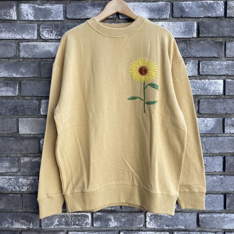 【niche.】One Flower EMB Sweat Beige フラワー 刺繍 スウェット ニッチ
