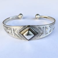 【TUAREG SILVER】Ellipse Thick bangle #A17 トゥアレグ シルバー ジュエリー バングル