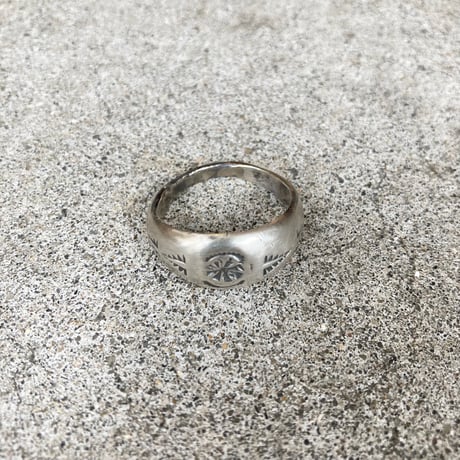 【Native American Jewelry】 Stamp Ring 23号 ナバホ リング インディアンジュエリー