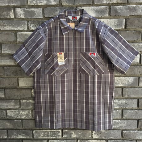 【BEN DAVIS】Half Zip Check Shirts  ベンデイビス ハーフジップ チェックシャツ