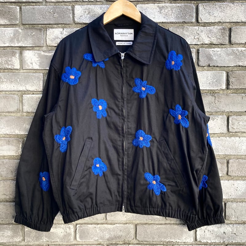 NOMARHYTHM TEXTILE】 Floral Hand Embroidery Blo