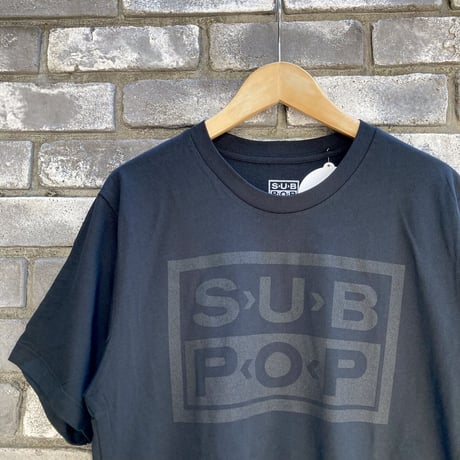 【SUB POP】 S/S Tee “BLACK ON BLACK” サブポップ Tシャツ