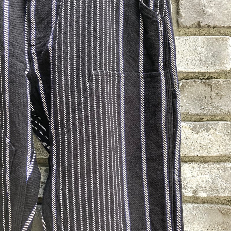 NOMARHYTHM TEXTILE】 Stripe Double Knee Work Pa