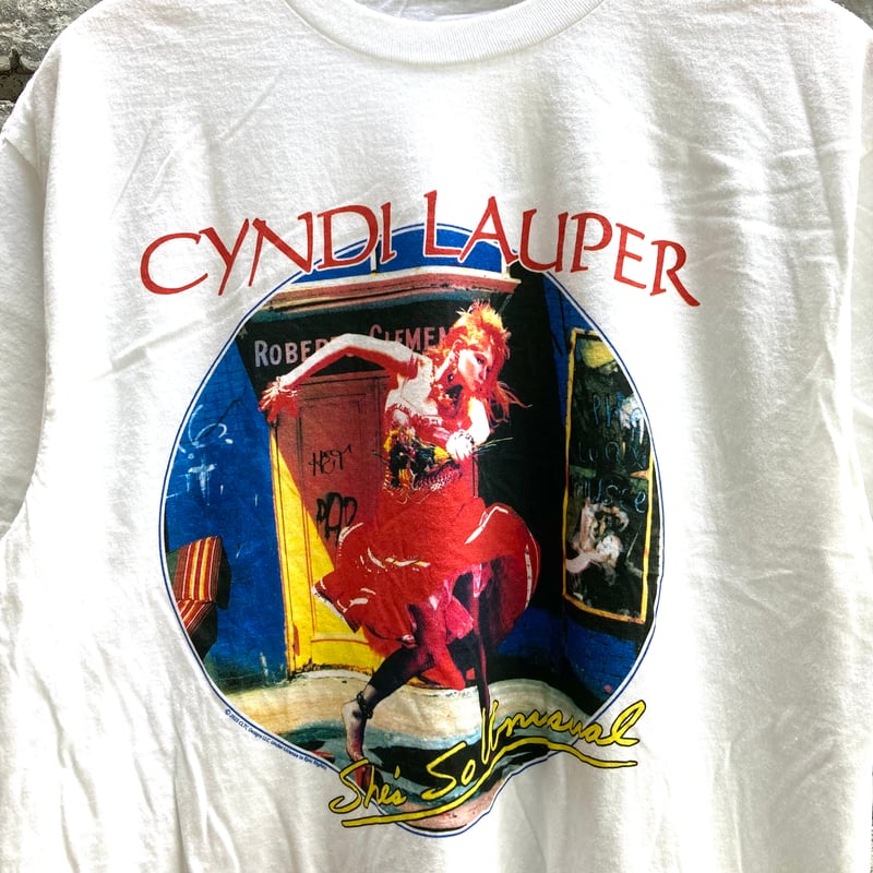THRIFTY LOOK】 Cyndi Lauper Tee White シンディ・ローパー