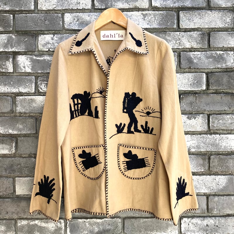 dahl'ia】 Mexican Jacket Beige ダリア メキシカンジャケット 手