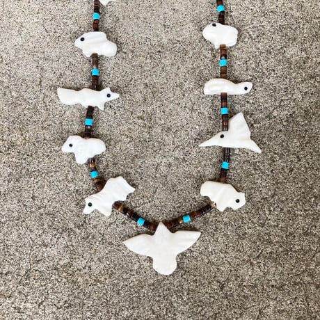 【Native American Jewelry】 Fetish Necklace White フェティッシュ ネックレス インディアンジュエリー